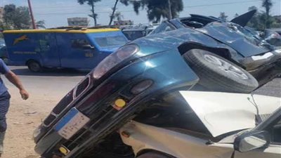 إصابة 4 فى تصادم بالطريق الزراعى بالبحيرة