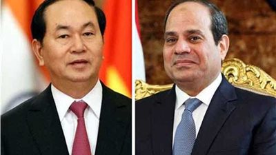 بدء المباحثات بين الرئيس السيسي ونظيره الفيتنامي بقصر الاتحادية