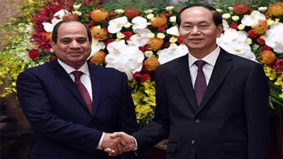 رئيس فيتنام: اتفقت مع الرئيس السيسي على زيادة حجم التبادل التجاري بين البلدين إلى مليار دولار