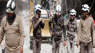 الخوذ البيضاء تنقل مواد سامة إلى مخزن تابع لـ