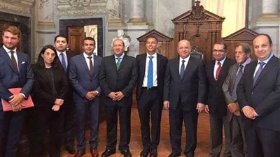 المستشار أحمد أبو العزم في زيارة لمجلس الدولة الإيطالي