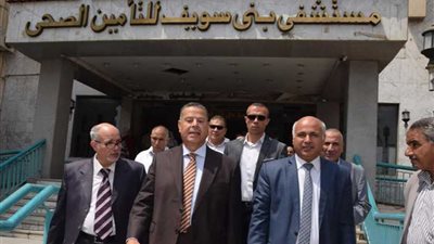 محافظ بنى سويف يهاتف هيئة التامين الصحى لسرعة إنشاء قسطرة القلب