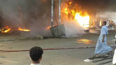 إصابة عامل بحروق متفرقة في حريق كافيه بأبو المطامير