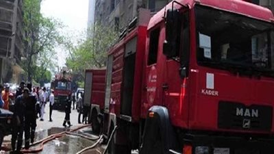 السيطرة على حريق شب بأشجار الكافور أمام جامعة أسيوط