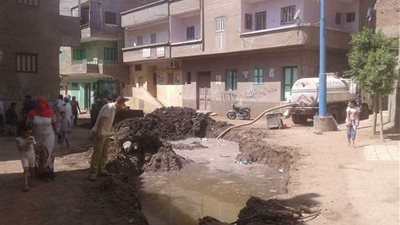 حدوث انهيار جزئي بقرية جديدة الهالة بالمنصورة