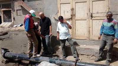 إصلاح هبوط أرضى بقرية 