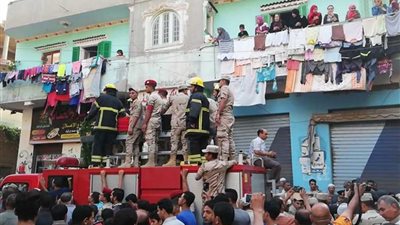 أهالى كفرالزيات يشيعون جثمان شهيد القوات المسلحة