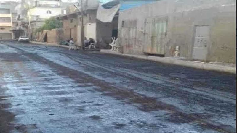 استكمال أعمال رصف