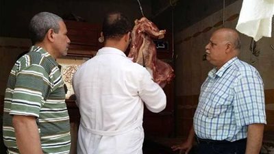 إعدام 15 كيلو لحومًا مذبوحة خارج السلخانة بالسنبلاوين