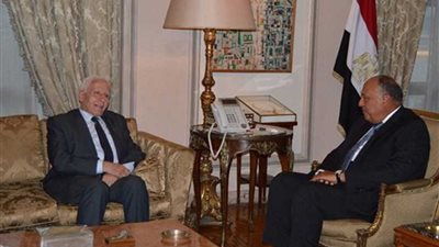 شكري يلتقي عزام الأحمد.. ويبحث آخر التطورات على الساحة الفلسطينية