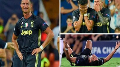 طرد رونالدو في أولى مبارياته مع يوفنتوس بدوري أبطال أوروبا