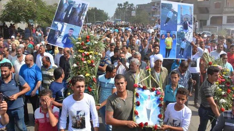 نجير تودع شهيد سيناء