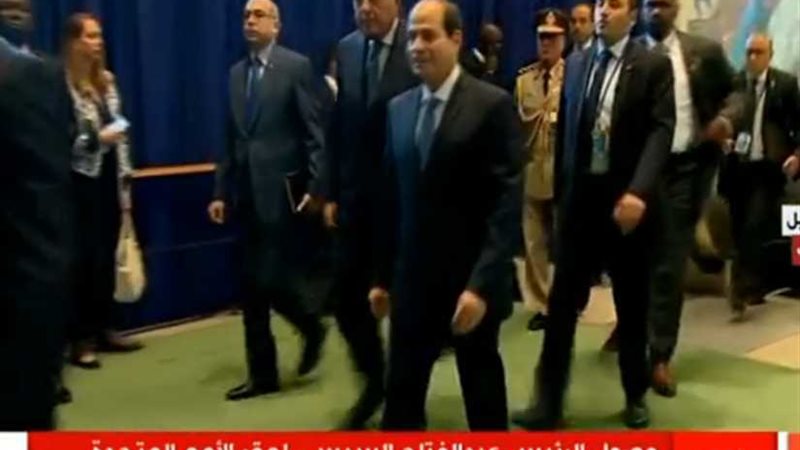 لحظة وصول الرئيس