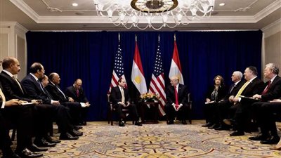 الرئيس السيسى يبحث مع نظيره الأمريكي تعزيز العلاقات ومستجدات القضايا الإقليمية