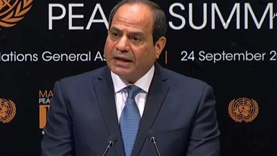 السيسي يدعو العالم لمواجهة النفس بخلل المجتمع الدولي والعلاج الجذري للنزاعات