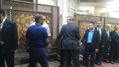 نجوم الرياضة يحضرون عزاء حازم ياسين في وجود مرتضى منصور والخطيب