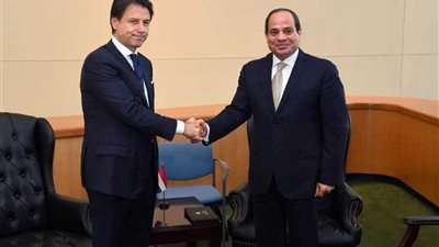 الرئيس السيسي يلتقي رئيس الوزراء الإيطالي بمقر الأمم المتحدة في نيويورك