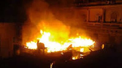 السيطرة على حريق هائل بترعة الإسماعيلية بشبرا الخيمة