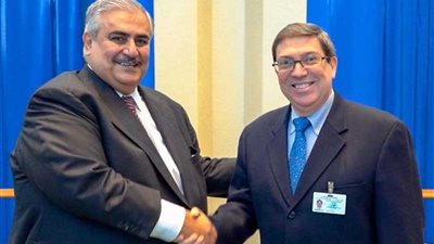 وزير خارجية البحرين يجتمع مع وكيل الأمين العام للصليب والهلال الأحمر ووزير خارجية كوبا