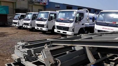 10 سيارات كسح لدعم منظومة الصرف الصحي وسقوط الأمطار بالقليوبية