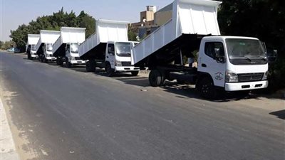 5 سيارات قلاب لدعم منظومة النظافة بالقليوبية