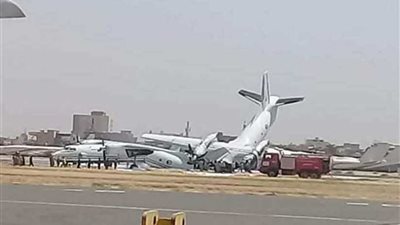 اصطدام طائرتين في مطار الخرطوم