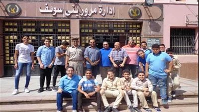 جولة لطلاب المدارس في إدارة مرور بني سويف