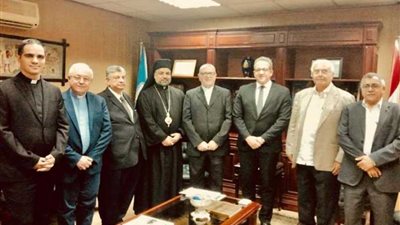 وزير الآثار يستقبل رئيس أساقفة جاتيا بجنوب إيطاليا والوفد المرافق