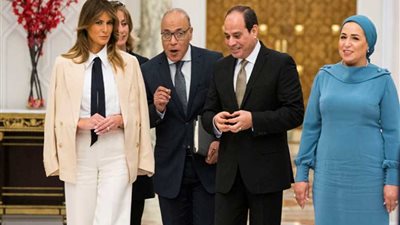 الرئيس السيسي يستقبل ميلانيا ترامب 