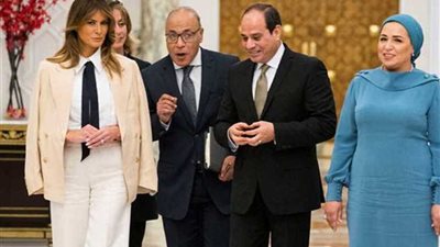 ميلانيا ترامب توجه الشكر للرئيس السيسى وقرينته على استضافتها فى مصر