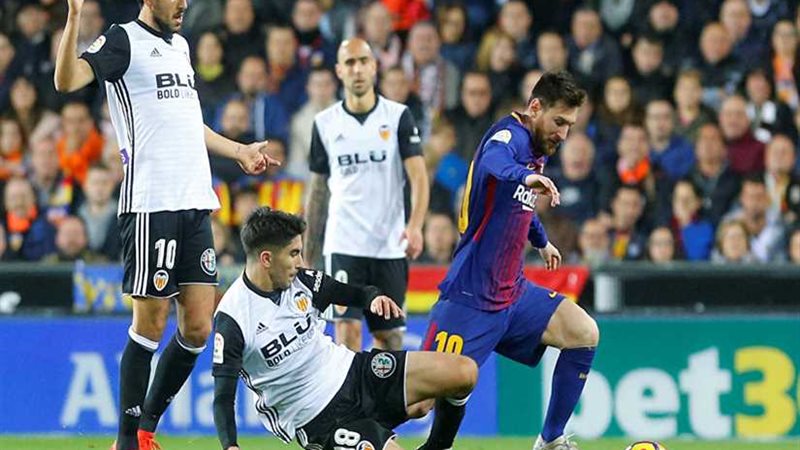 تعادل برشلونة وفالنسيا