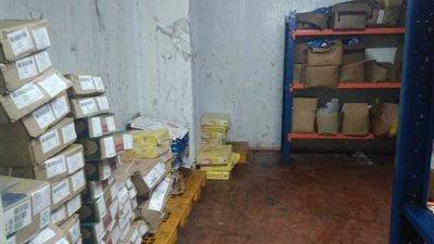 بالصور.. ضبط ثلاجة بط وسمان مجهولة المصدر في الظاهر