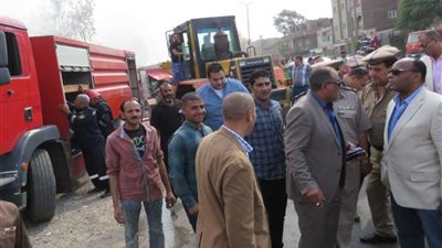 13 سيارة إطفاء لإخماد حريق في مقلب قمامة في طنطا