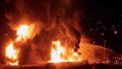 نشوب حريق بمصنع زيوت بجمصة