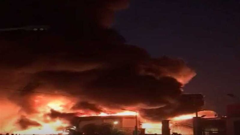 مصابان جراء حريق