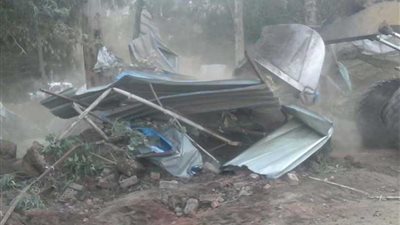 حملة لإزالة التعديات على منافع الرى فى زفتى