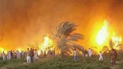 السيطرة على حريق بـ 3 أفدنة في سيوة