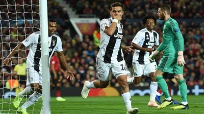 يوفنتوس يفوز على مانشستر يونايتد 1/0 في دوري الأبطال