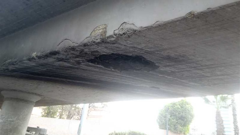 كسر فى كوبرى أكتوبر