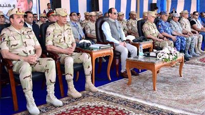 الرئيس السيسى يشهد بيان الرماية الصاروخية 