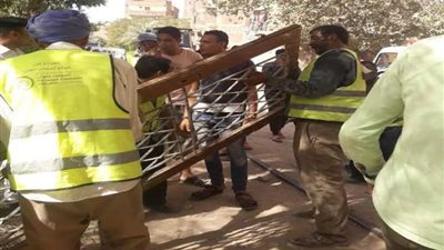 إزالة التعديات على أراضى الدولة بحلوان (صور)