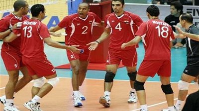 المنتخب المصري يفوز علي الأردني 3 /صفر في افتتاح البطولة العربية للكرة الطائرة