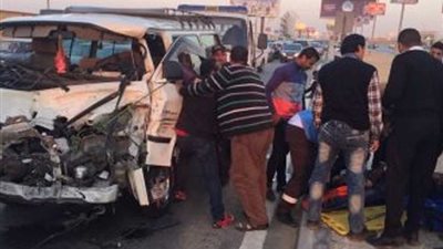 إصابة 3 أشخاص فى حادث تصادم بالطريق الزراعى بالبحيرة