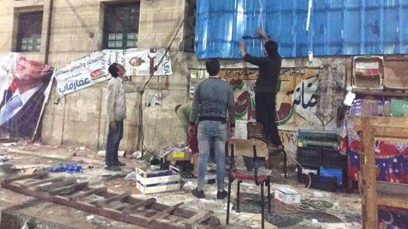 غلق منفذ خضروات بالمنصورة