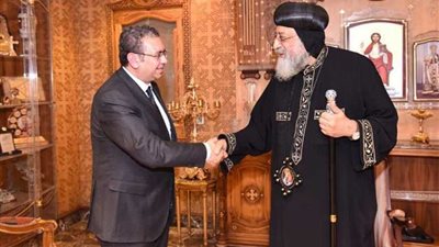 قداسة البابا تواضروس يستقبل سفير مصر بتل أبيب..