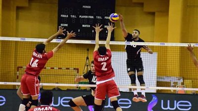 بالصور.. مصر تفوز على عمان في اليوم قبل الأخير للبطولة العربية للطائرة