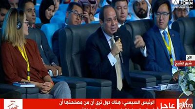 الرئيس السيسي: في مصر لا نميز بين مسيحي ومسلم إنما نقول مواطن مصري