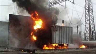 احتراق محول كهرباء بدكرنس بسبب الأمطار