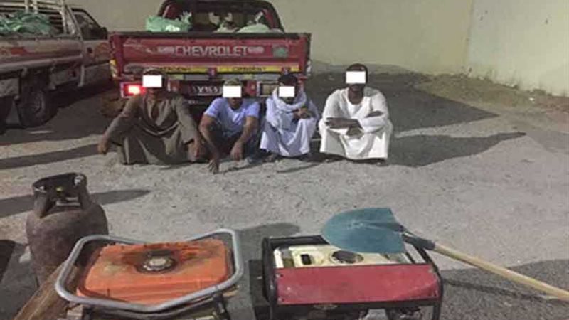 ضبط 7 أشخاص لتنقيبهم