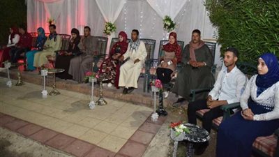 عقد قران 7 عرائس من المشاركين في حفل الزفاف الجماعي بالمنطقة الجنوبية العسكرية بأسيوط.. (صور)